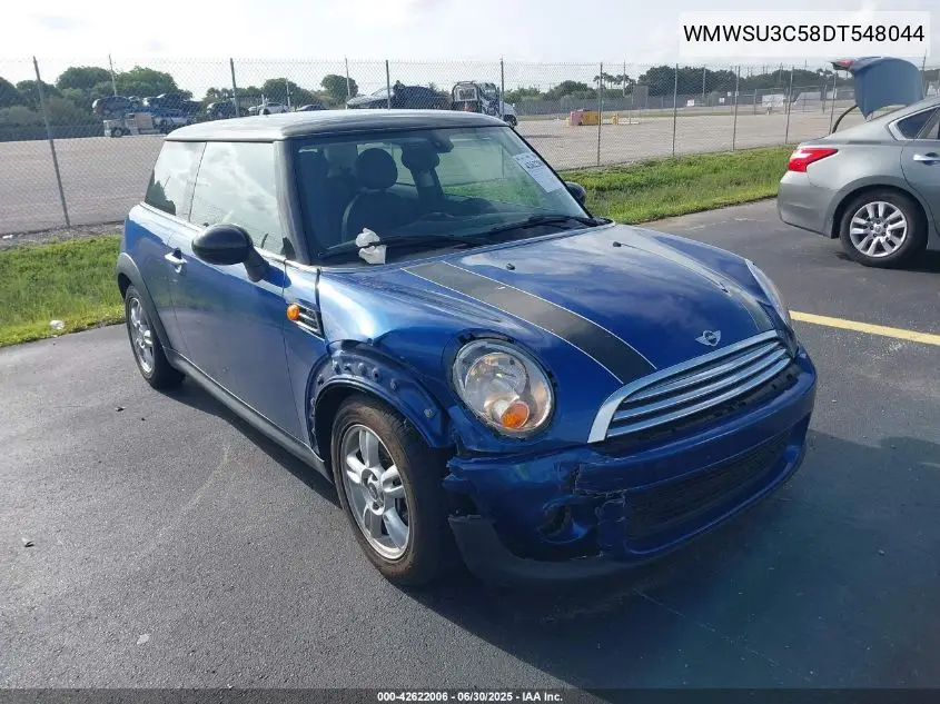 2013 Mini Cooper Cooper VIN: WMWSU3C58DT548044 Lot: 42622006