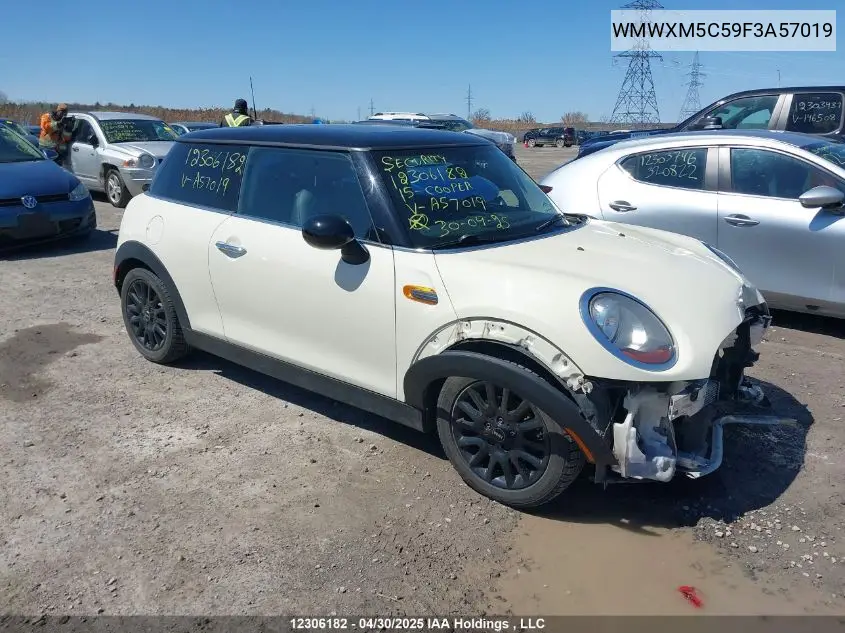 2015 Mini Cooper VIN: WMWXM5C59F3A57019 Lot: 12306182