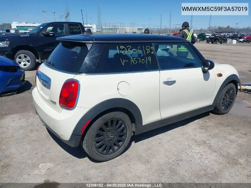 2015 Mini Cooper VIN: WMWXM5C59F3A57019 Lot: 12306182