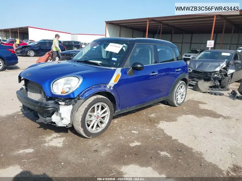 2015 Mini Countryman Cooper VIN: WMWZB3C56FWR43443 Lot: 41920848