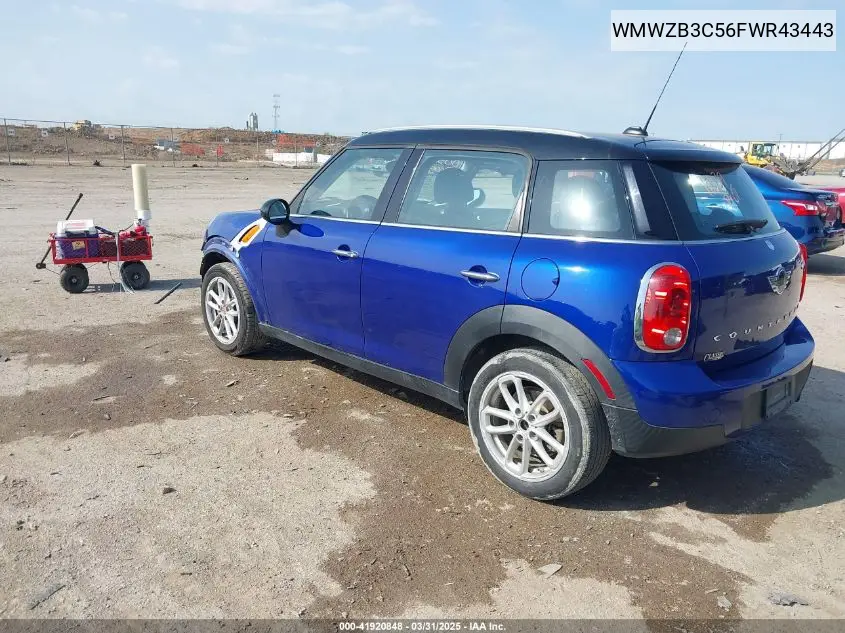 2015 Mini Countryman Cooper VIN: WMWZB3C56FWR43443 Lot: 41920848
