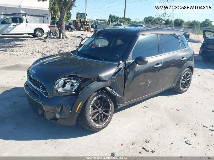 2015 Mini Countryman Cooper S VIN: WMWZC3C58FWT04316 Lot: 42525698