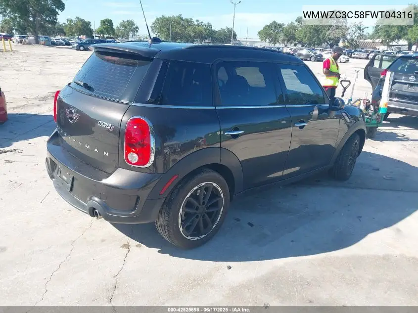 2015 Mini Countryman Cooper S VIN: WMWZC3C58FWT04316 Lot: 42525698