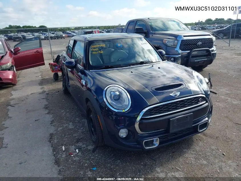 2016 Mini Hardtop Cooper S VIN: WMWXU3C51G2D31101 Lot: 42440857