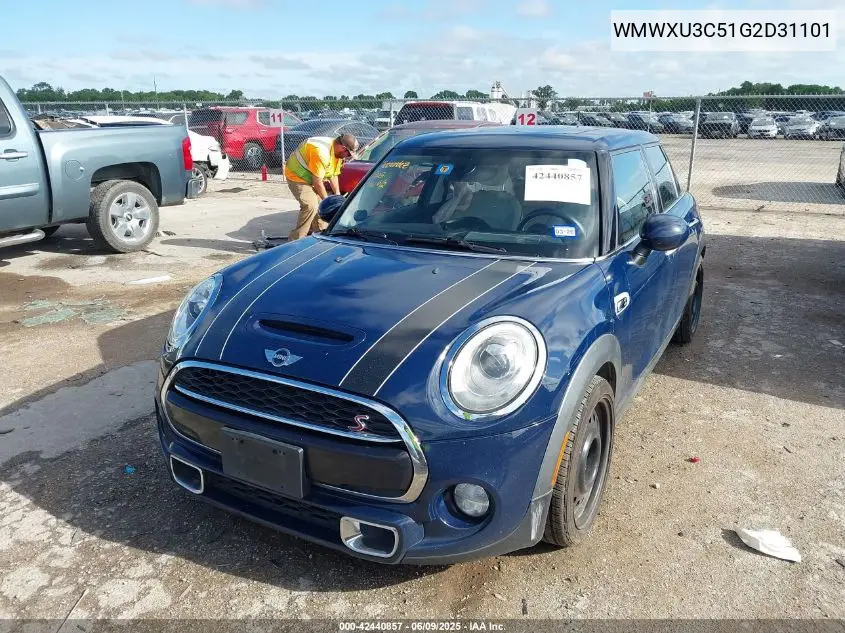 2016 Mini Hardtop Cooper S VIN: WMWXU3C51G2D31101 Lot: 42440857