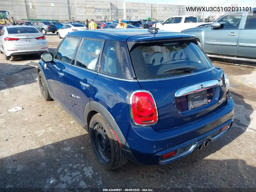 2016 Mini Hardtop Cooper S VIN: WMWXU3C51G2D31101 Lot: 42440857