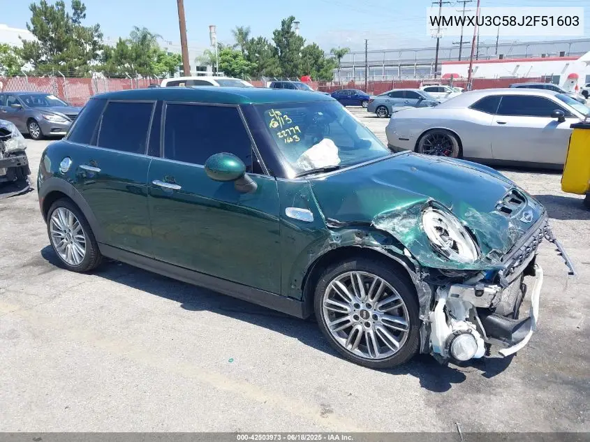 2018 Mini Hardtop Cooper S VIN: WMWXU3C58J2F51603 Lot: 42503973