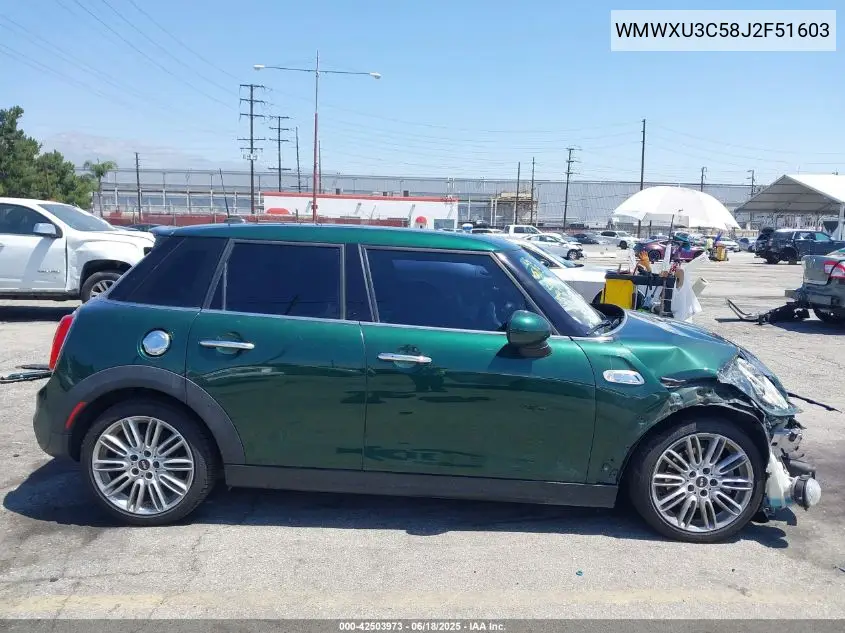 2018 Mini Hardtop Cooper S VIN: WMWXU3C58J2F51603 Lot: 42503973