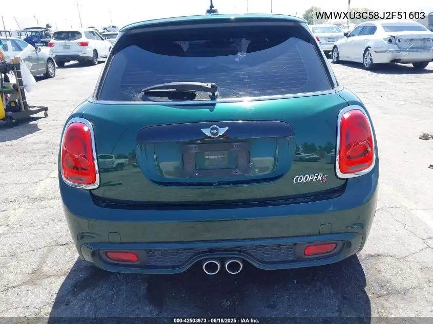 2018 Mini Hardtop Cooper S VIN: WMWXU3C58J2F51603 Lot: 42503973