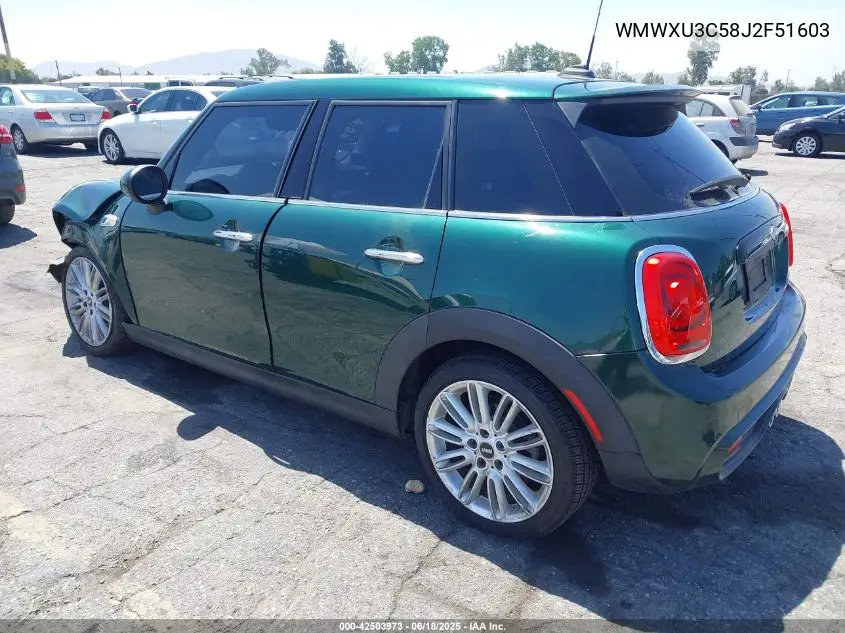2018 Mini Hardtop Cooper S VIN: WMWXU3C58J2F51603 Lot: 42503973