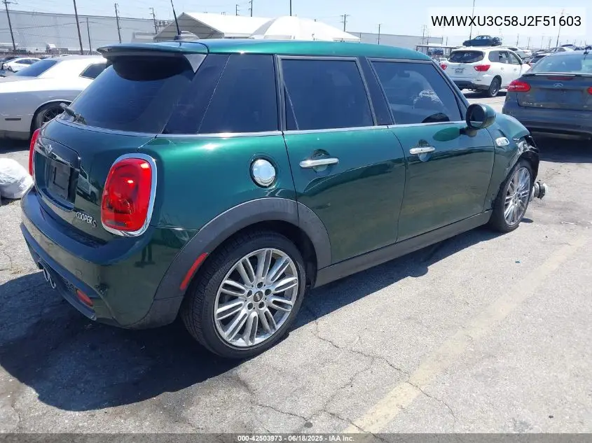 2018 Mini Hardtop Cooper S VIN: WMWXU3C58J2F51603 Lot: 42503973