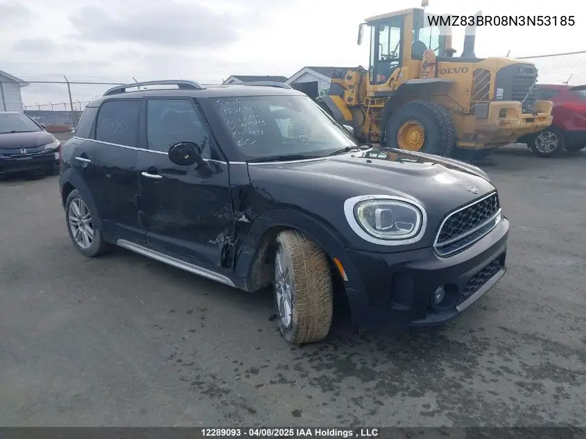 2022 Mini Cooper S Countryman All4 VIN: WMZ83BR08N3N53185 Lot: 12289093