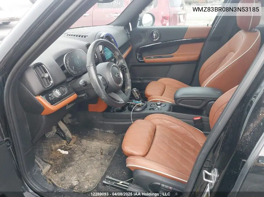 2022 Mini Cooper S Countryman All4 VIN: WMZ83BR08N3N53185 Lot: 12289093