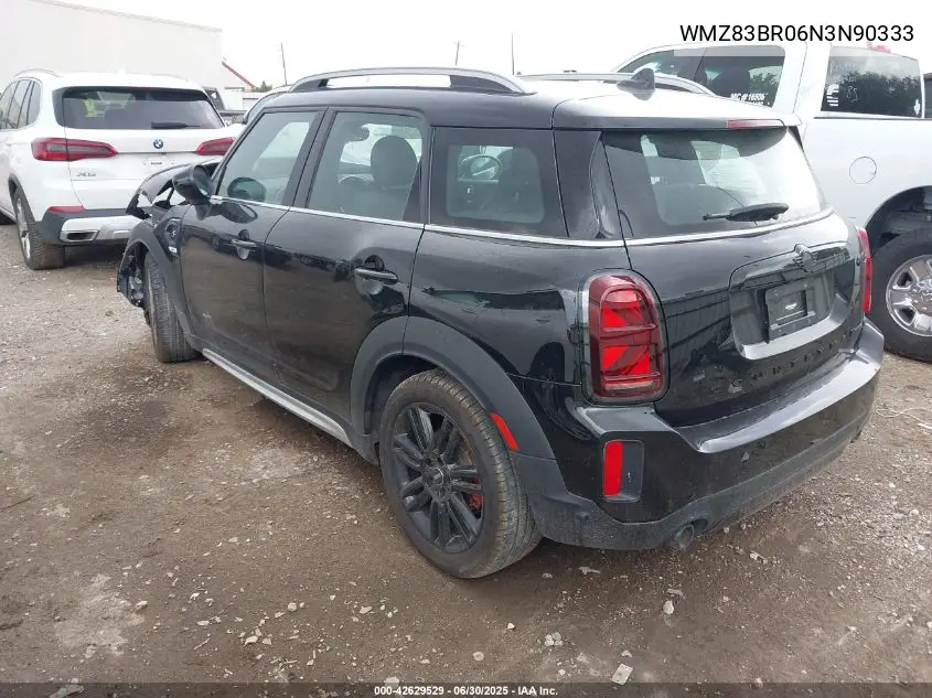 2022 Mini Cooper S Countryman All4 VIN: WMZ83BR06N3N90333 Lot: 42629529