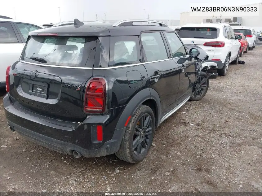 2022 Mini Cooper S Countryman All4 VIN: WMZ83BR06N3N90333 Lot: 42629529