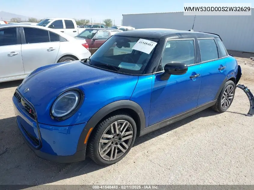 2025 Mini Hardtop Cooper S VIN: WMW53GD00S2W32629 Lot: 41548483