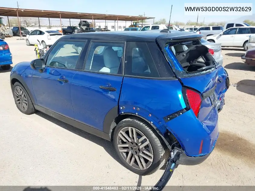 2025 Mini Hardtop Cooper S VIN: WMW53GD00S2W32629 Lot: 41548483