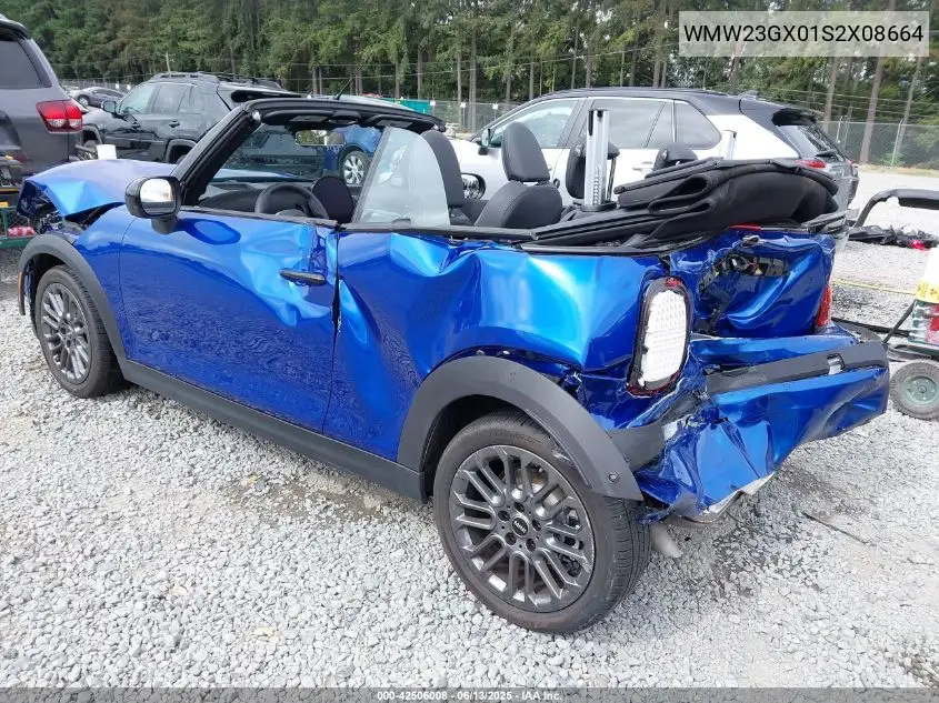 2025 Mini Convertible Cooper S VIN: WMW23GX01S2X08664 Lot: 42506008