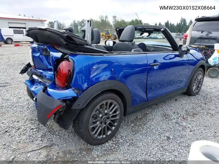 2025 Mini Convertible Cooper S VIN: WMW23GX01S2X08664 Lot: 42506008