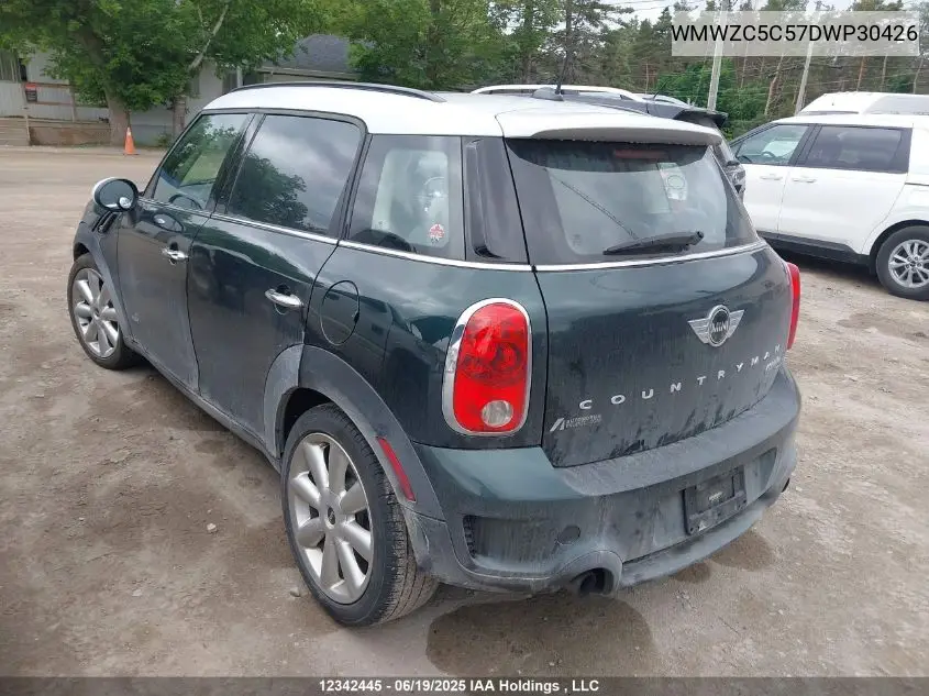 2013 Mini Countryman Cooper S VIN: WMWZC5C57DWP30426 Lot: 12342445