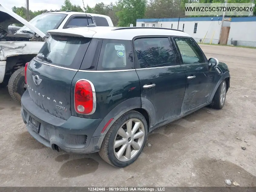 2013 Mini Countryman Cooper S VIN: WMWZC5C57DWP30426 Lot: 12342445