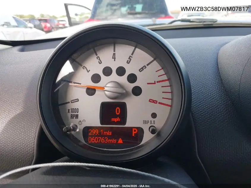 2013 Mini Countryman Cooper VIN: WMWZB3C58DWM07817 Lot: 41962291