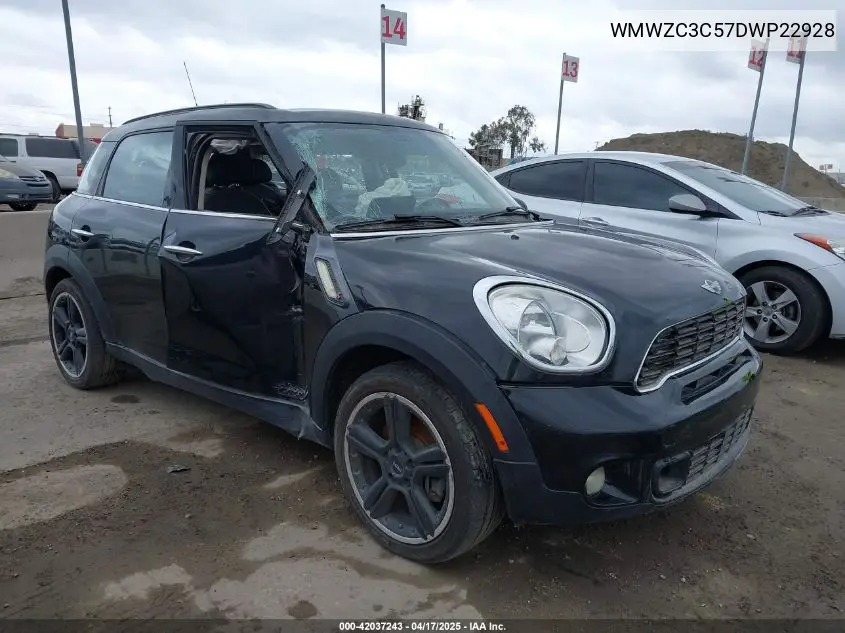 2013 Mini Countryman Cooper S VIN: WMWZC3C57DWP22928 Lot: 42037243