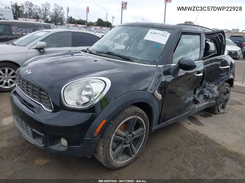 2013 Mini Countryman Cooper S VIN: WMWZC3C57DWP22928 Lot: 42037243