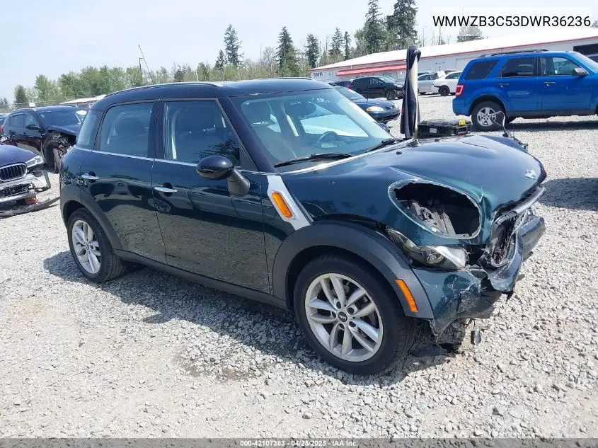 2013 Mini Countryman Cooper VIN: WMWZB3C53DWR36236 Lot: 42107383