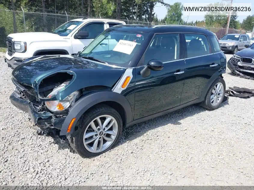 2013 Mini Countryman Cooper VIN: WMWZB3C53DWR36236 Lot: 42107383