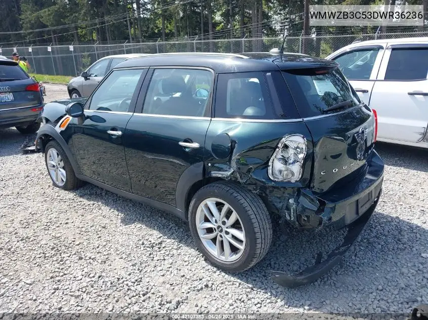 2013 Mini Countryman Cooper VIN: WMWZB3C53DWR36236 Lot: 42107383