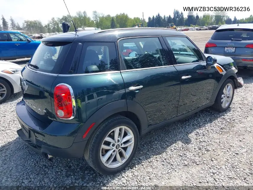 2013 Mini Countryman Cooper VIN: WMWZB3C53DWR36236 Lot: 42107383