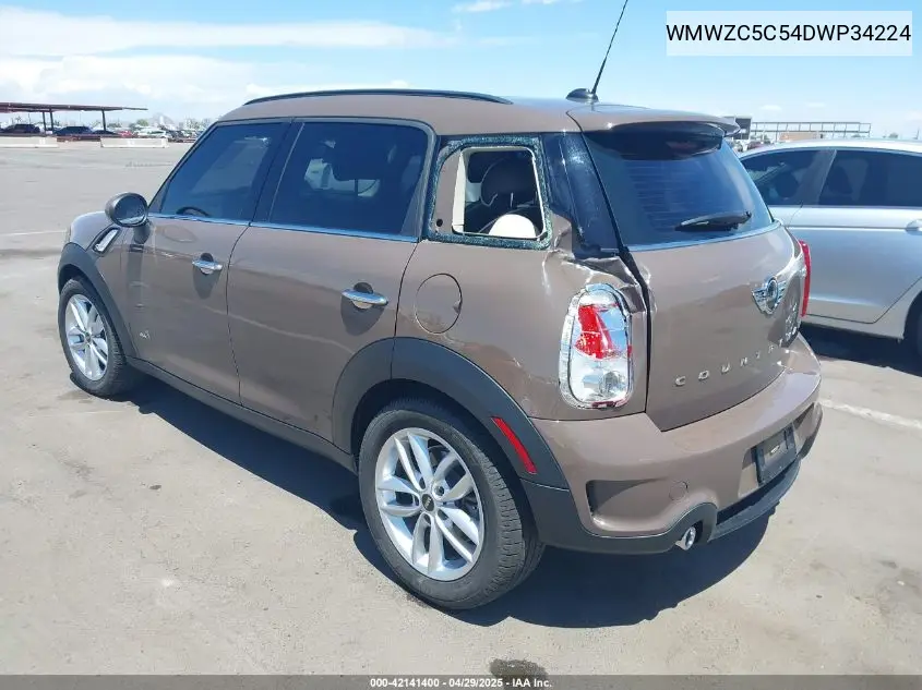 2013 Mini Countryman Cooper S VIN: WMWZC5C54DWP34224 Lot: 42141400
