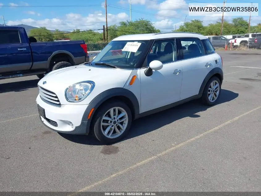 2013 Mini Countryman Cooper VIN: WMWZB3C52DWR35806 Lot: 42184010