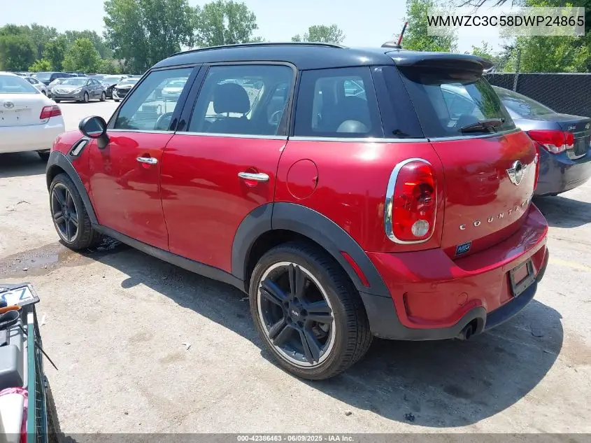 2013 Mini Countryman Cooper S VIN: WMWZC3C58DWP24865 Lot: 42386463