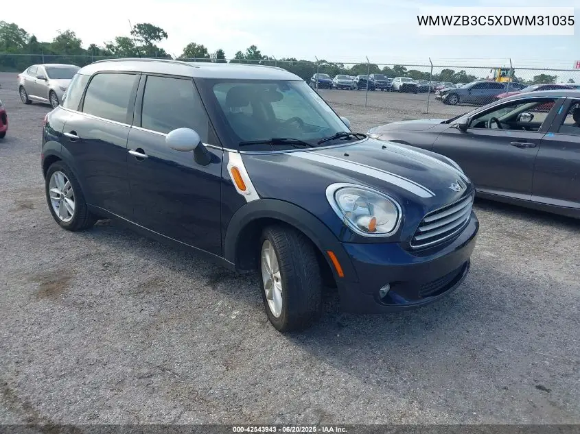 2013 Mini Countryman Cooper VIN: WMWZB3C5XDWM31035 Lot: 42543943