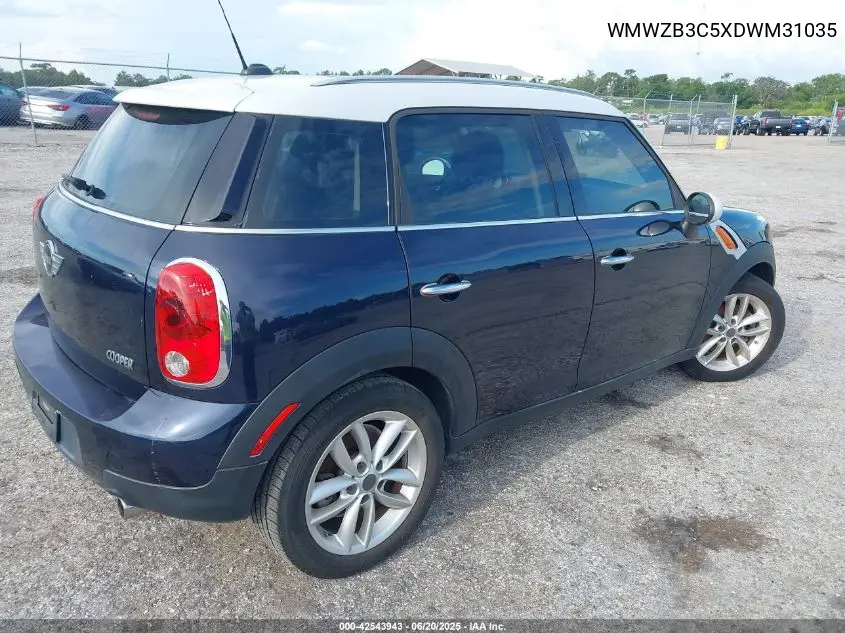 2013 Mini Countryman Cooper VIN: WMWZB3C5XDWM31035 Lot: 42543943