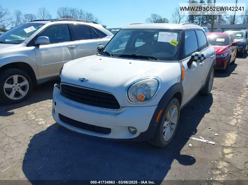 2014 Mini Countryman Cooper VIN: WMWZB3C52EWR42241 Lot: 41734963