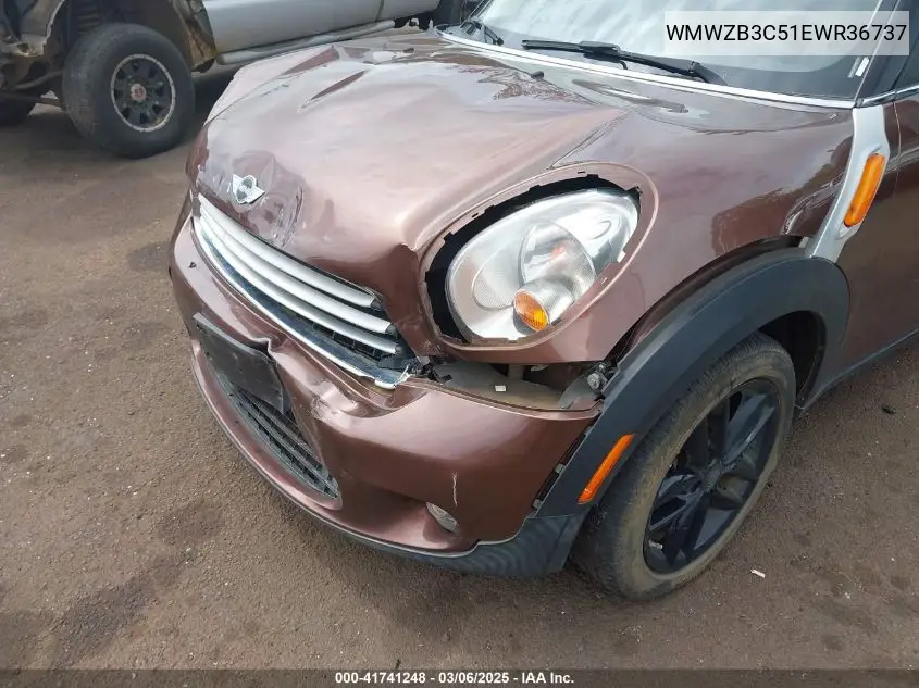 2014 Mini Countryman Cooper VIN: WMWZB3C51EWR36737 Lot: 41741248