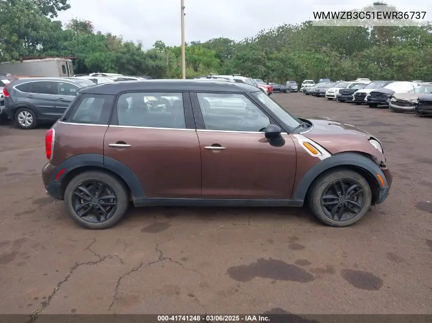 2014 Mini Countryman Cooper VIN: WMWZB3C51EWR36737 Lot: 41741248