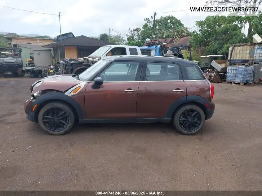 2014 Mini Countryman Cooper VIN: WMWZB3C51EWR36737 Lot: 41741248