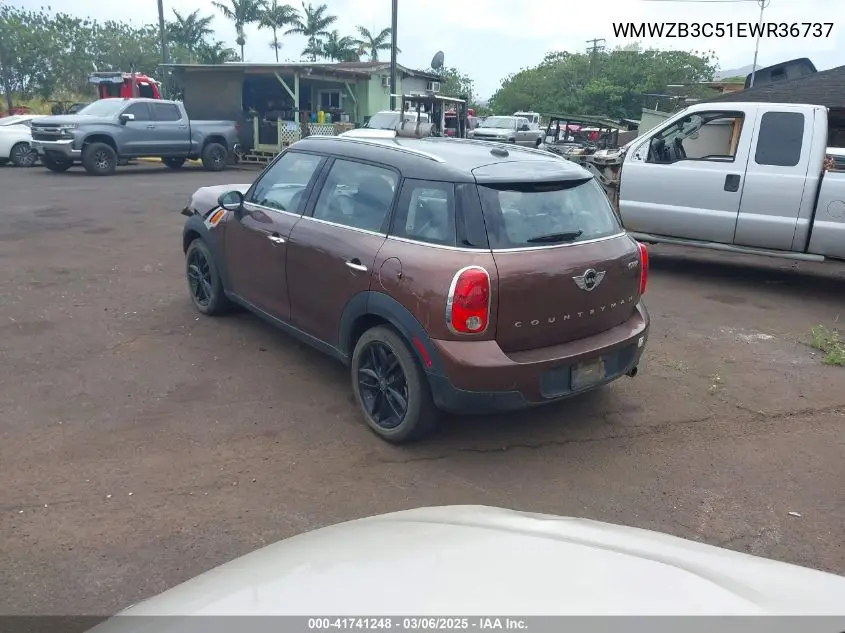 2014 Mini Countryman Cooper VIN: WMWZB3C51EWR36737 Lot: 41741248