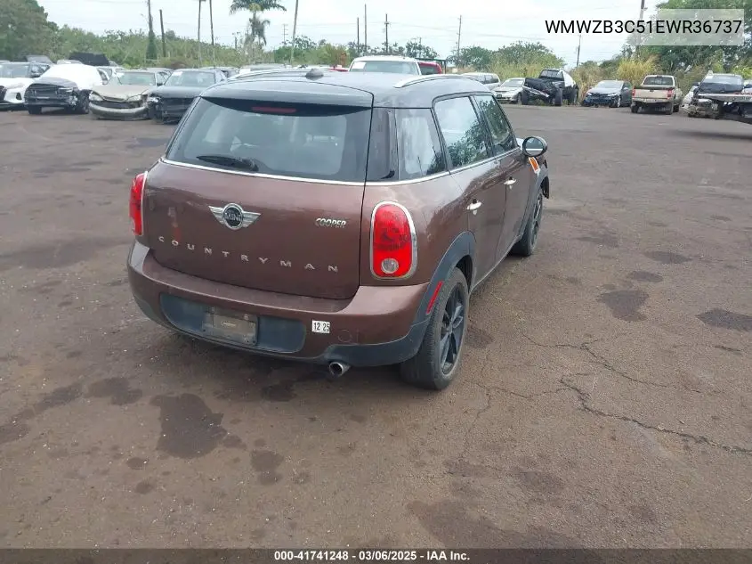 2014 Mini Countryman Cooper VIN: WMWZB3C51EWR36737 Lot: 41741248