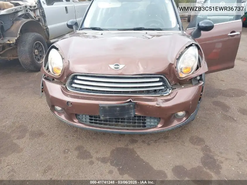 2014 Mini Countryman Cooper VIN: WMWZB3C51EWR36737 Lot: 41741248