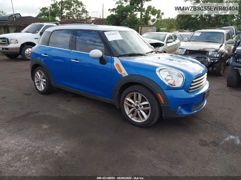 2014 Mini Countryman Cooper VIN: WMWZB3C55EWR40404 Lot: 42140853