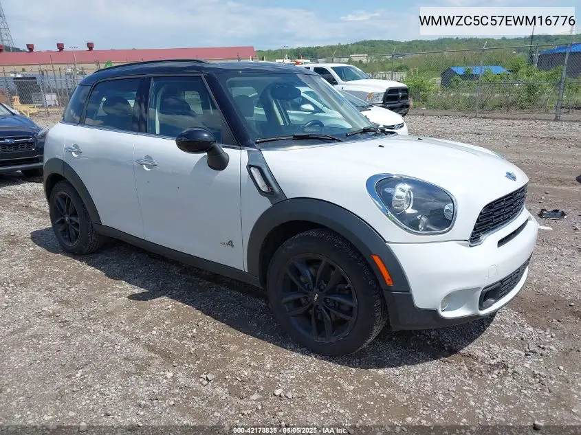 2014 Mini Countryman Cooper S VIN: WMWZC5C57EWM16776 Lot: 42178835