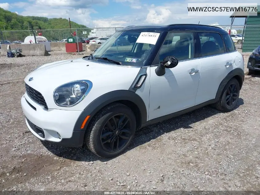 2014 Mini Countryman Cooper S VIN: WMWZC5C57EWM16776 Lot: 42178835