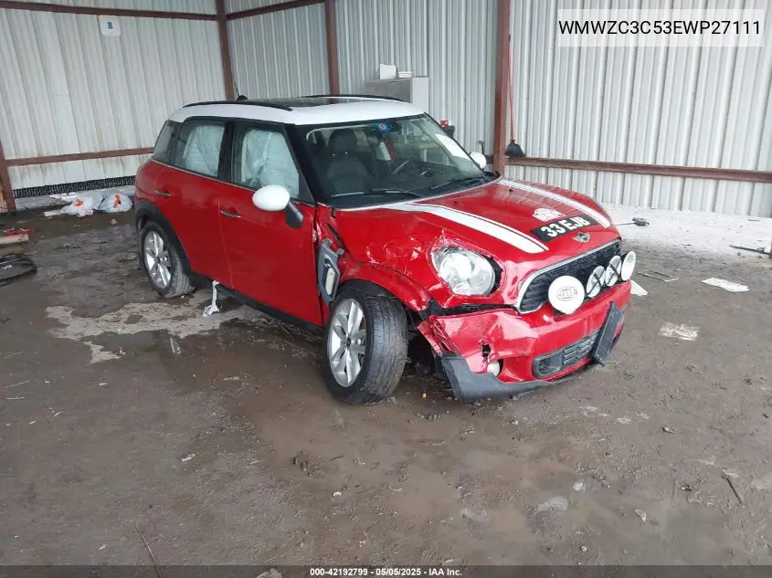 2014 Mini Countryman Cooper S VIN: WMWZC3C53EWP27111 Lot: 42192799