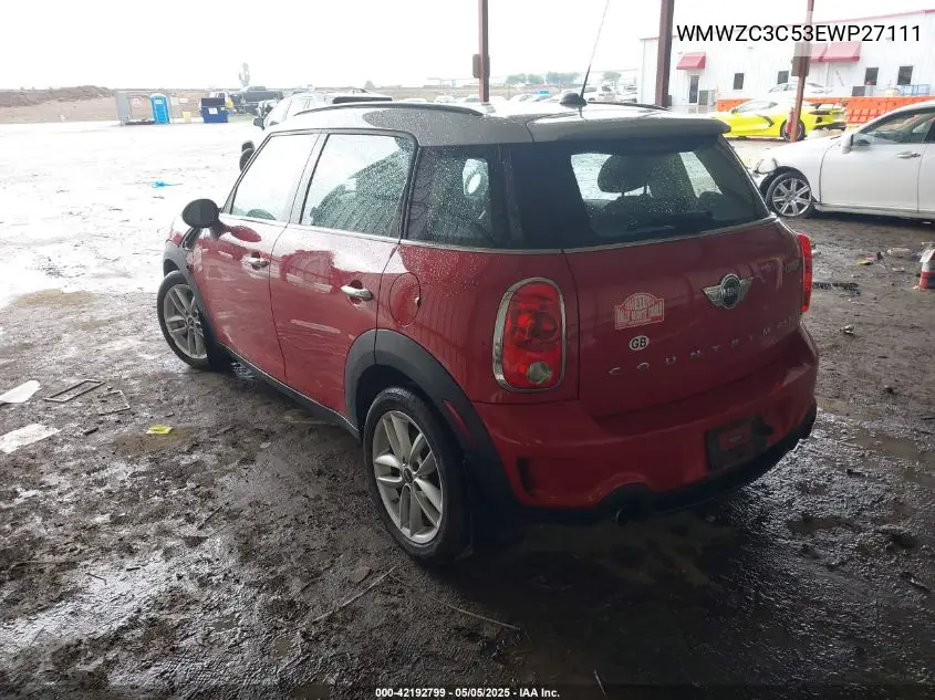 2014 Mini Countryman Cooper S VIN: WMWZC3C53EWP27111 Lot: 42192799