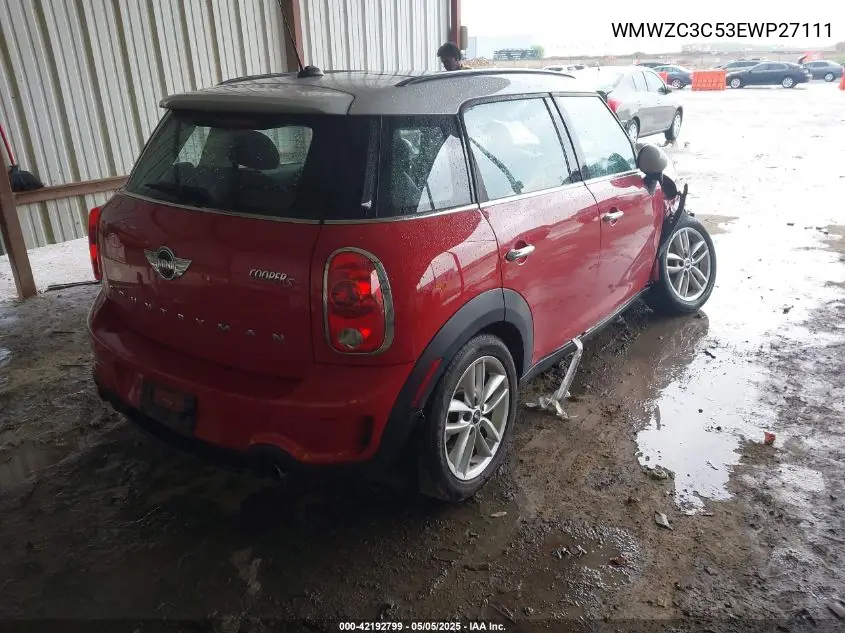 2014 Mini Countryman Cooper S VIN: WMWZC3C53EWP27111 Lot: 42192799